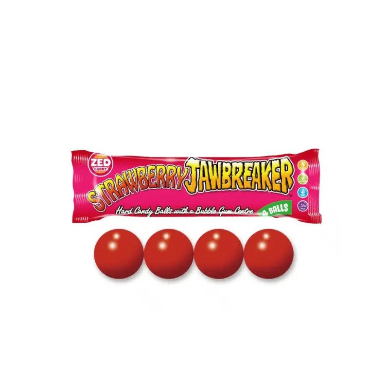 Chewing gum Zed Strawberry Jawbreaker 33g