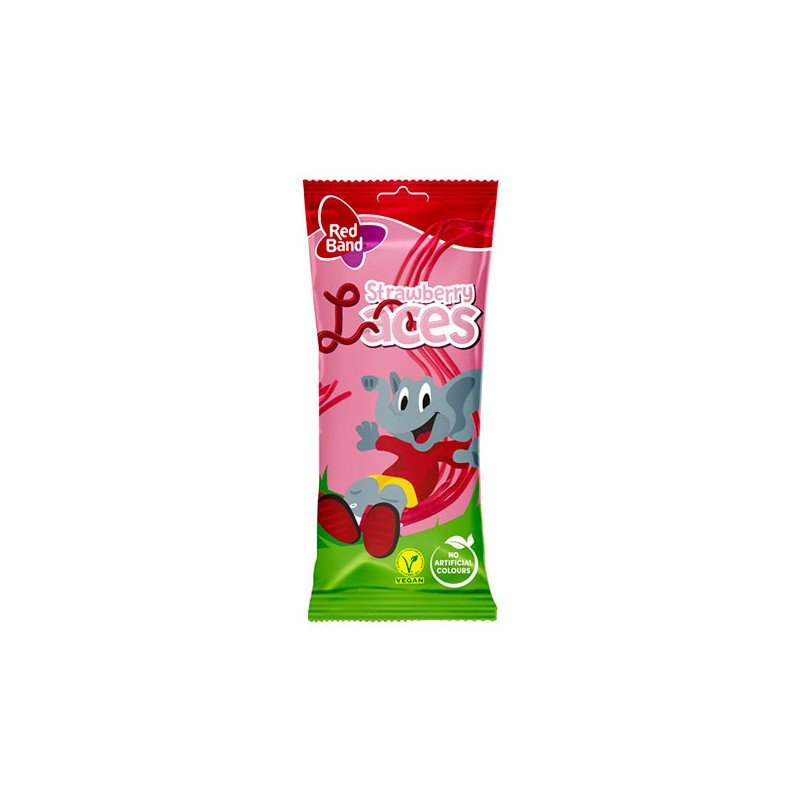 Candies shoelace Red Band with strawberry  g, 100g