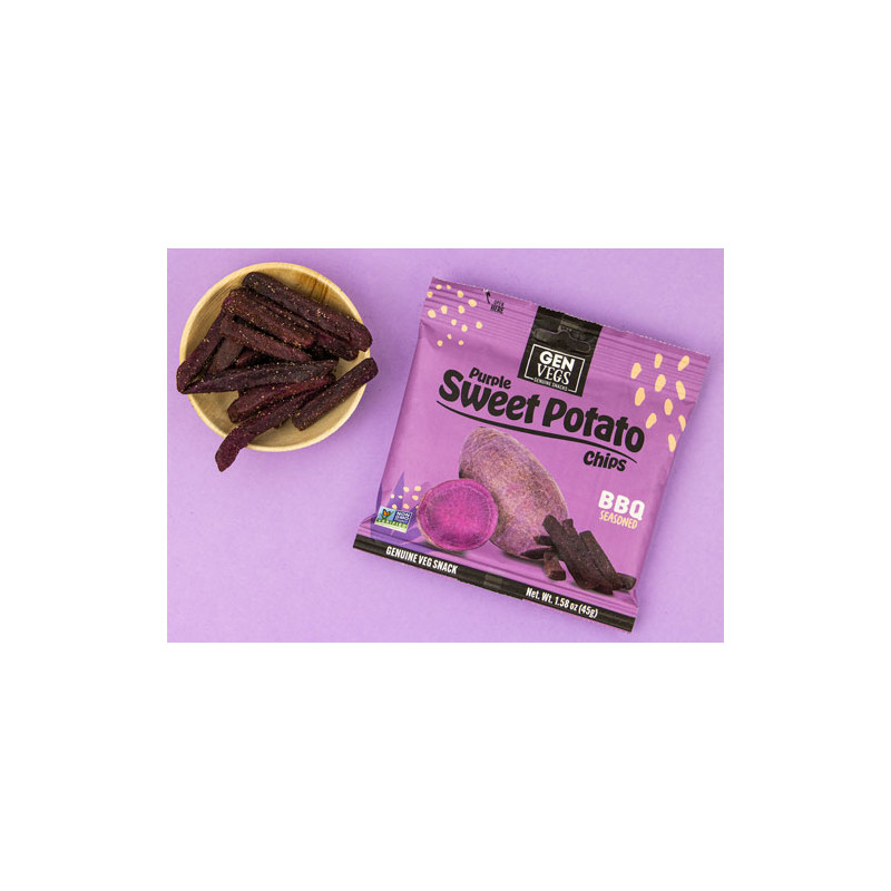 Catalogue||Chocolate snacks violet sweet potatoes with BBQ 45g