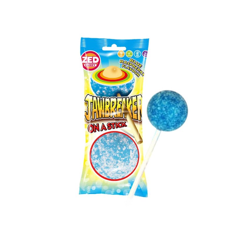Sweets|Zed|Jawbreaker on stick blue raspberry 50g