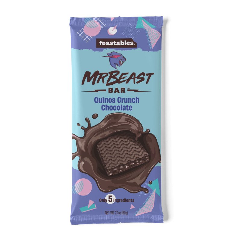 Chocolates|MrBeast|Mr Beast Feastables Quinoa Crunch 60g