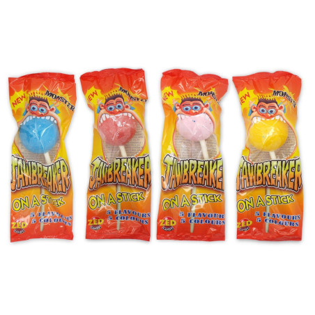 Ledene ar koš gum. Zed Jawbreaker on a Stick asorti 50g