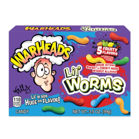 Želejonfektes Warheads Lil' Worms 99g