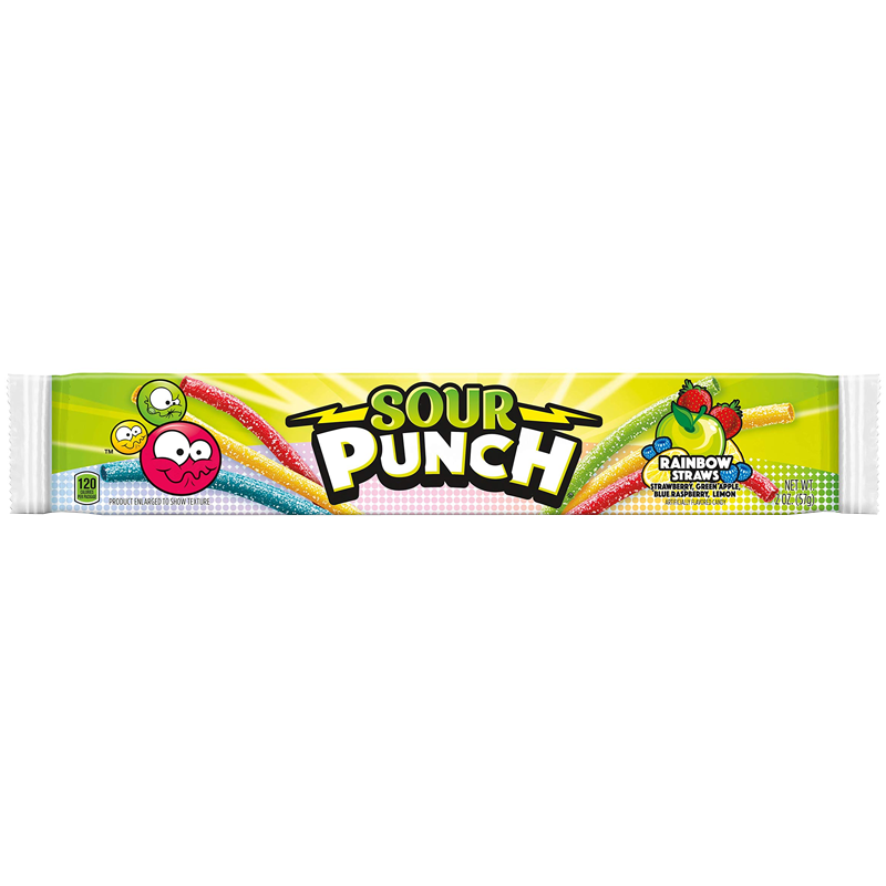 Sour Punch Straws Rainbow 57g