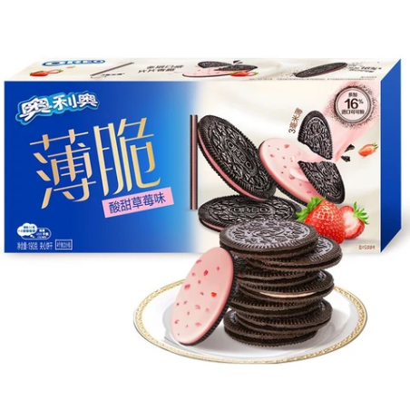 Cepumi Oreo Thin ar zemeņu garšu 95g
