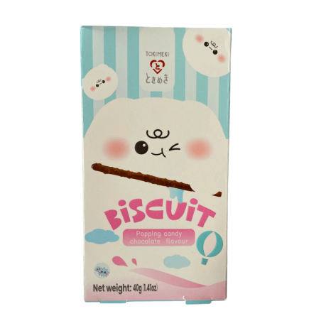 Cepumu kociņi Biscuit ar sprakšķošam konfektem 40g