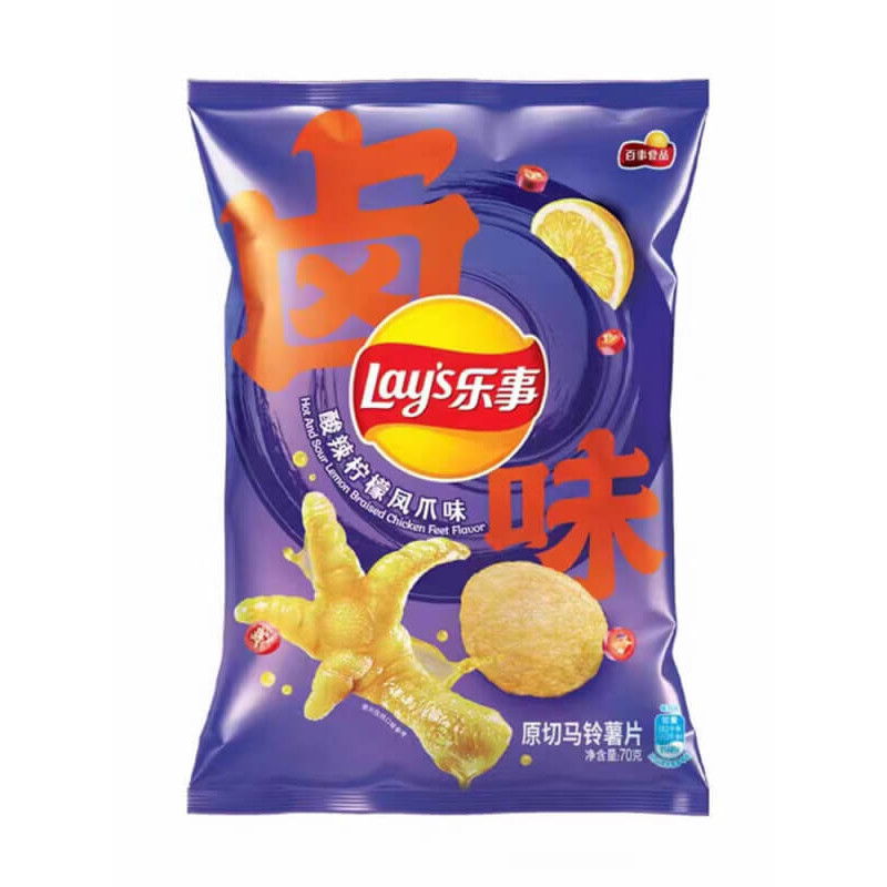 Chips|Lay's|Lay's chips with lemon and chicken k. flavor 70g