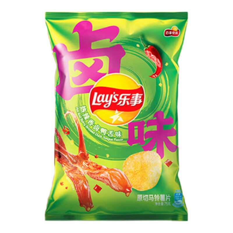 Chips|Lay's|Lay's chips with spicy duck tongue flavor 70g