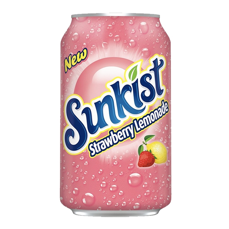 Dzēriens Sunkist Strawberry  lemonade 355ml