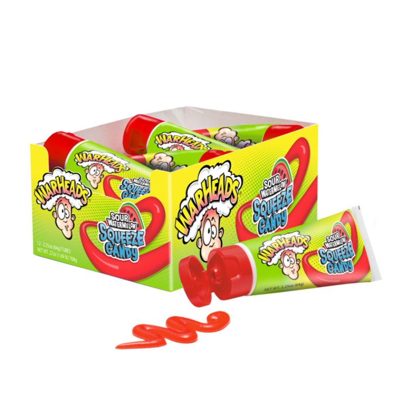 Konfekte- gels Warheads Squeeze Sour Watermelon 64g