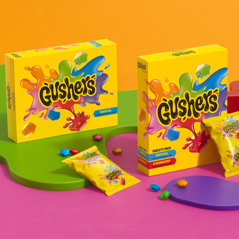 Konfektes Fruit Gushers tropisko augļu g. 136g