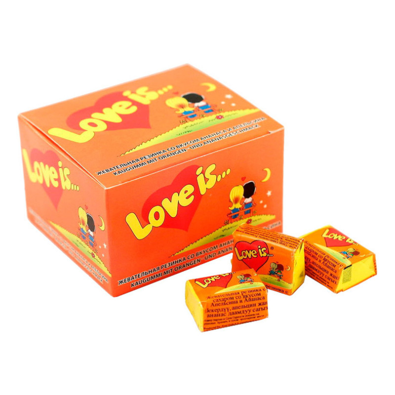 Chewing gum and lozenges||Chewing gum Love Is... pineapple and orange