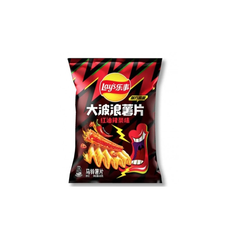 Чипсы Lay's Wavy Red Oil Spicy Strips (China) 60г