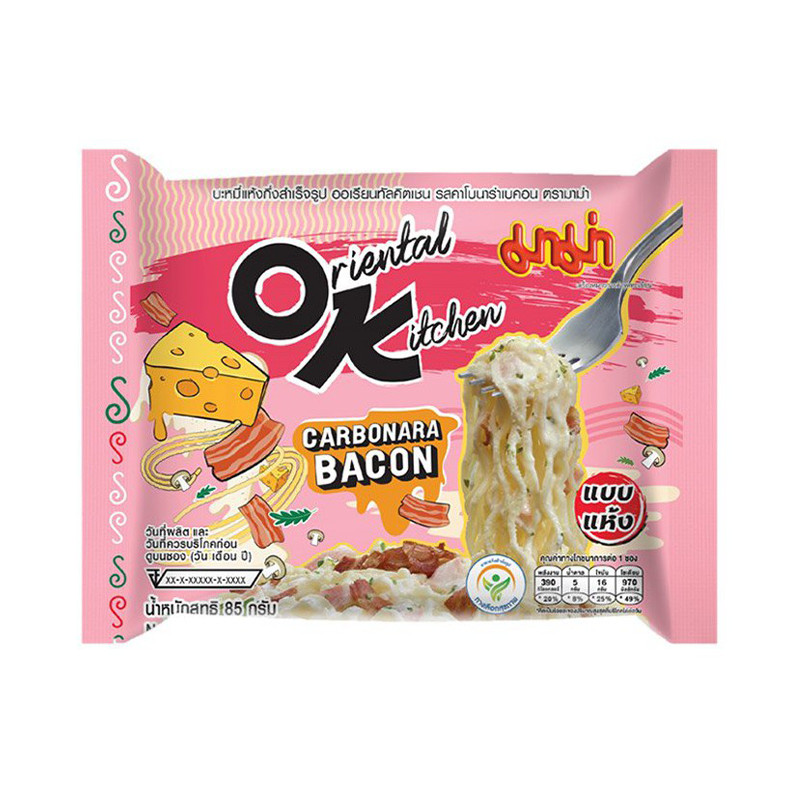 Лапша-суп быстрого приготовления Oriental Kitchen Carbonara Bacon 85г