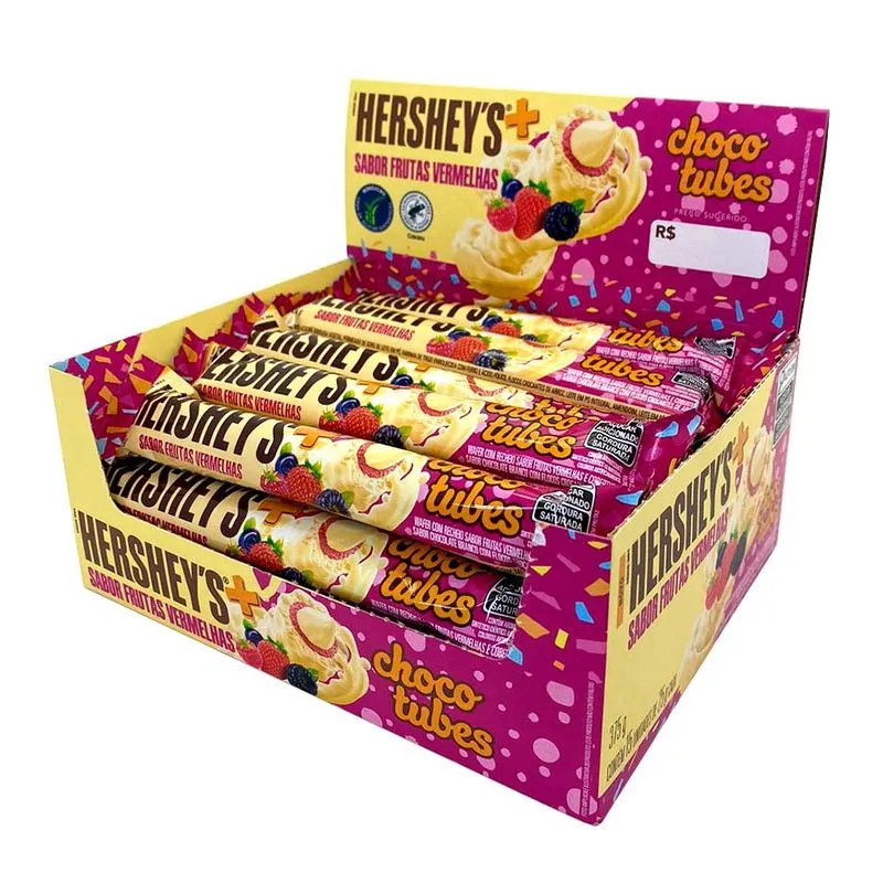 Candy bars||Hershey's wafers chocolate tubes white chocolate with berries 25g