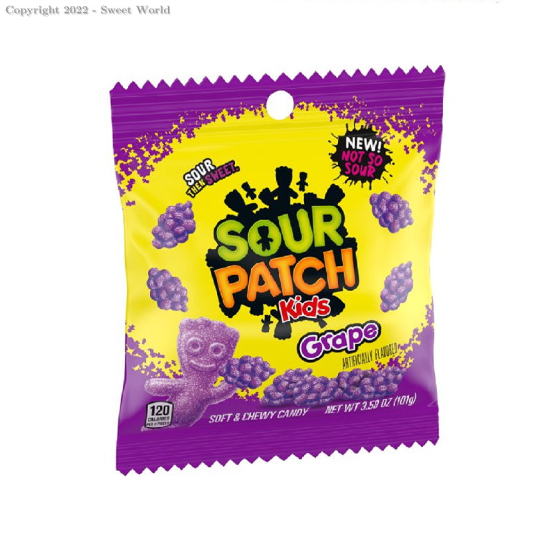 Конфеты желейные Sour Patch Kids с виноградом 101г