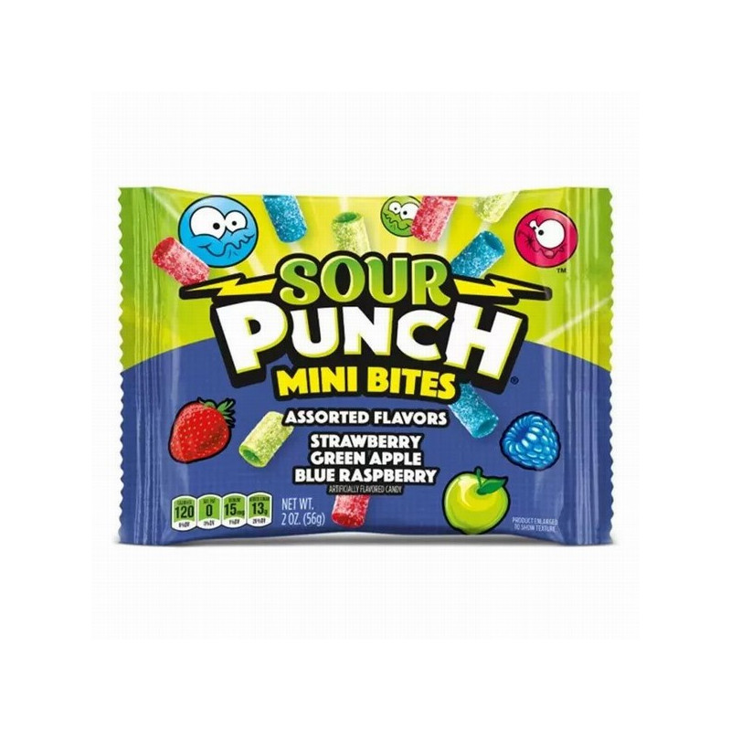 Želejkonfektes Sour Punch Assorted Mini Bites 56gr.