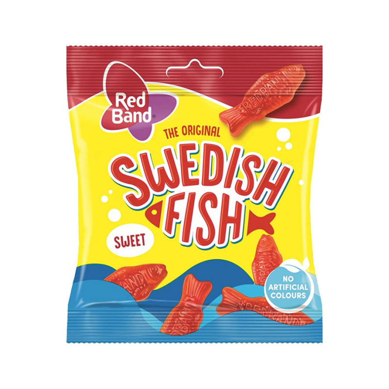 Конфеты желейные Swedish fish красная лента 100г