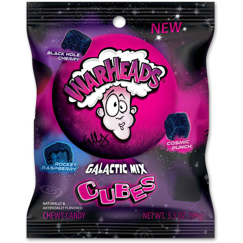 Jelly candies Warheads Galactic cubes 99g