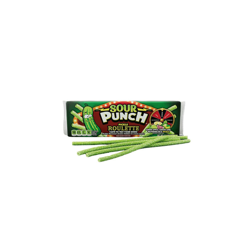 Želejkonfektes Sour Punch Pickle Roulette 128g