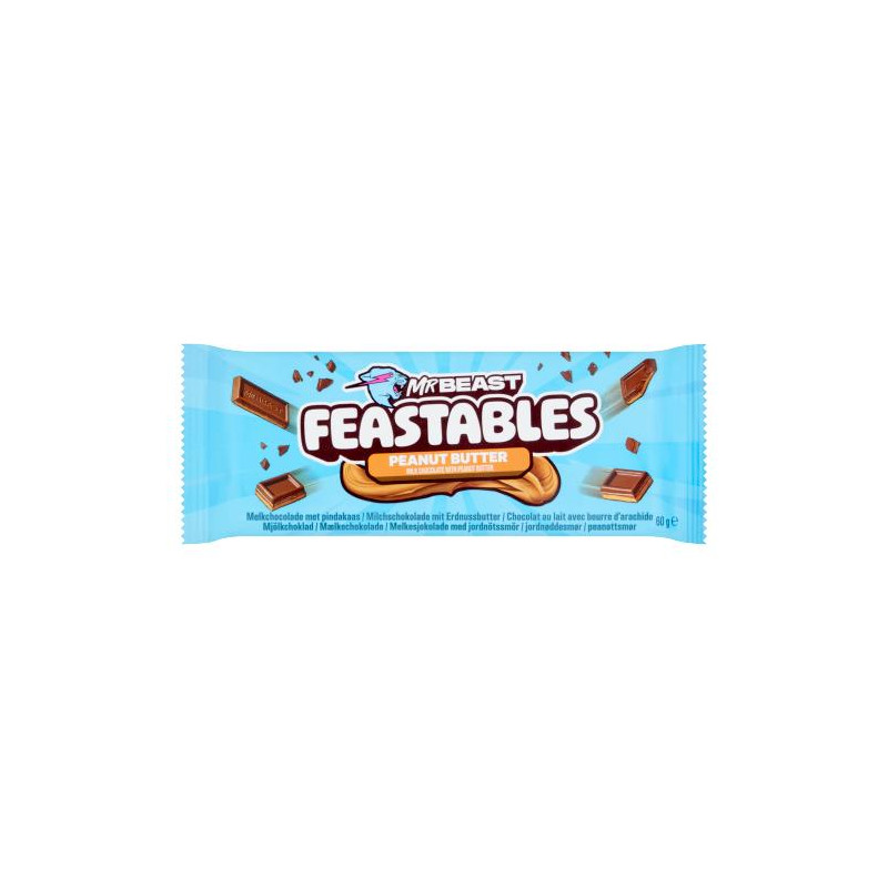 Šokolāde Mr Beast Feastables Zemesriekstu sv. 60g