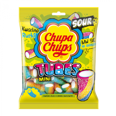 Želejkonfekte Chupa Chups Sour Tubes 90g