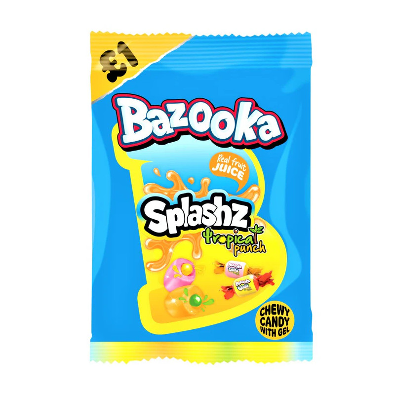 Konfektes Bazooka Splashz Tropical 120g