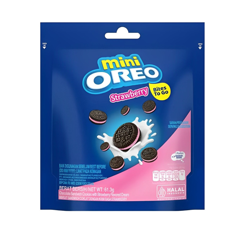 Cepumi Oreo Mini zemeņu 61.3g