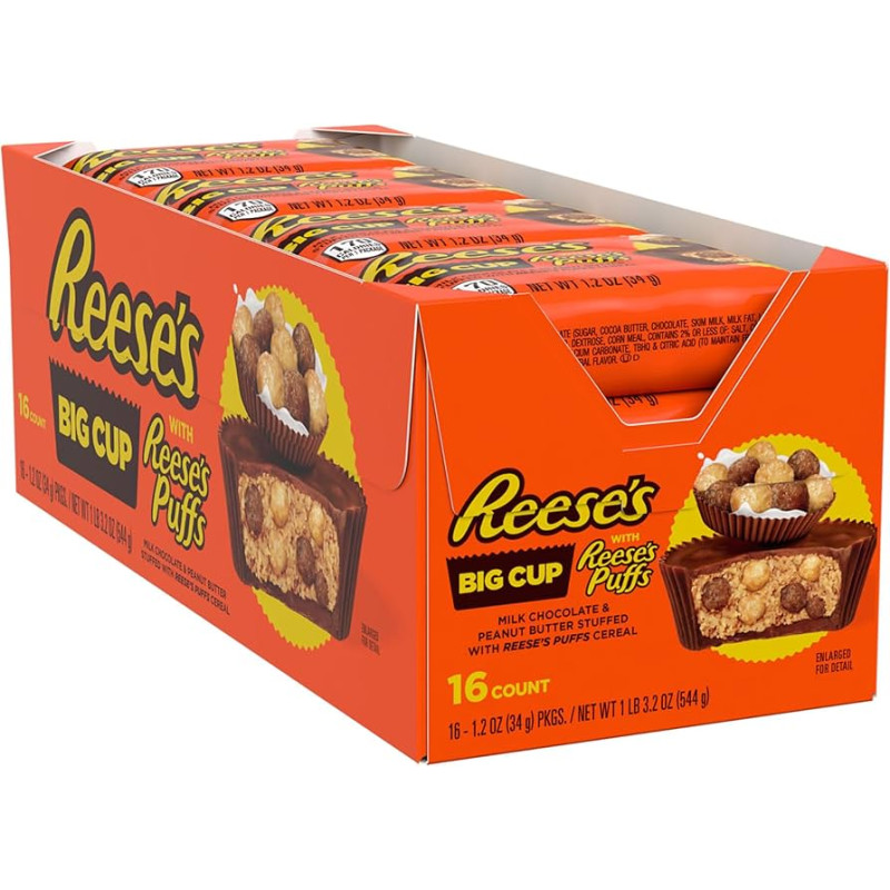 Home|REESE'S|Reese's Peanut Butter Big Cup Puffs 34g