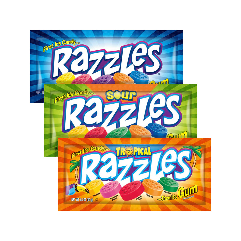 Home||Razzles Pounch Tropical 40g