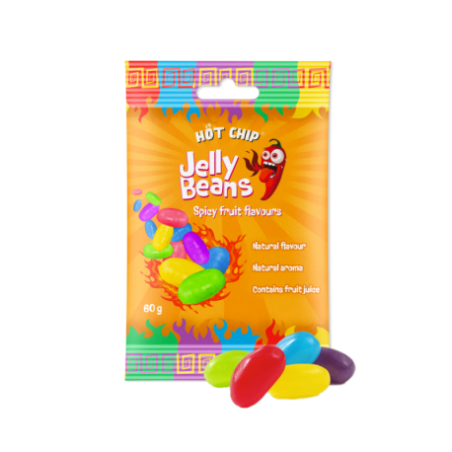 Želej. konf. Hot Chip Jelly Beans ar pikantu augļu g. 60g