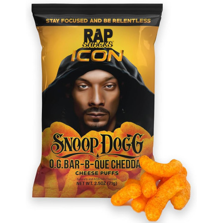 Čipsi Rap Snacks Snoop Dogg Čedara un BBQ 71g