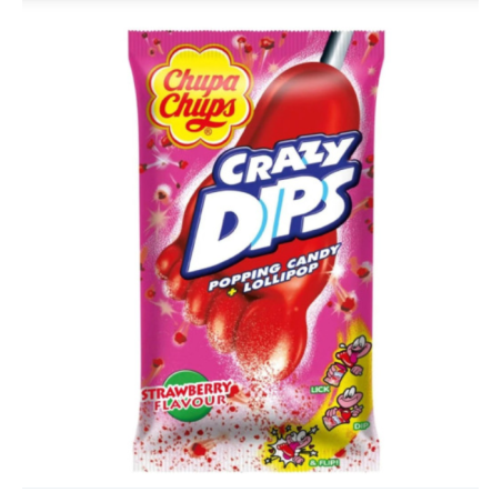 Ledene Chupa Crazy Dips zemeņu 14g