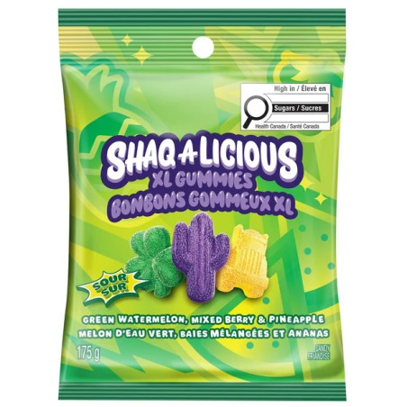 Želejkonfektes Shaq-A-Licious Sour 175g