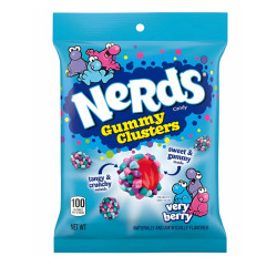 Home|NERDS|Želejkonfektes Nerds Very Berry Gummy Clusters 85g