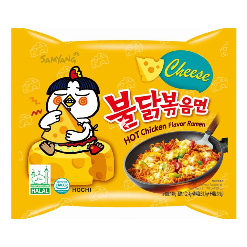 Ātri pag. nūdeles KR Hot Chicken Cheese 140g