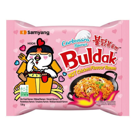 Ātri pagatavojamas nūdeles Samyang Buldak Carbonara (jauna recepte) 130g
