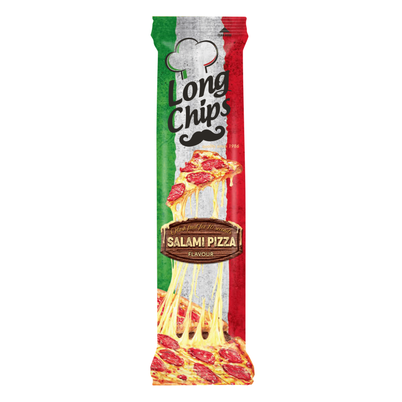 Uzkoda Long Chips ar saļami picas g. 75g
