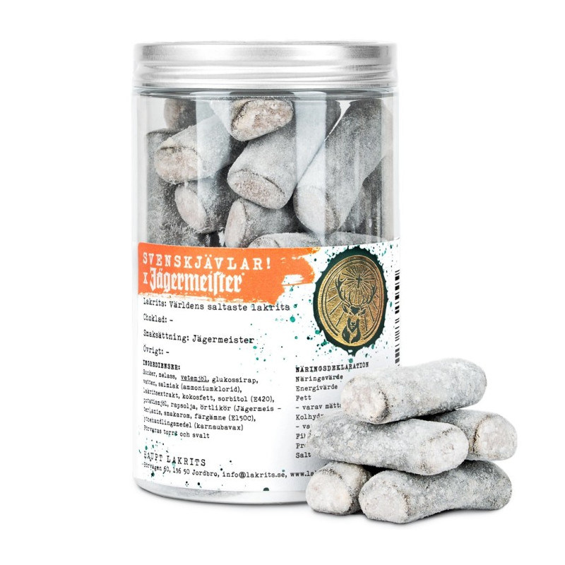 Lakricas k. "Zviedru velns x Jägermeister" (ļoti sāļā) 250g