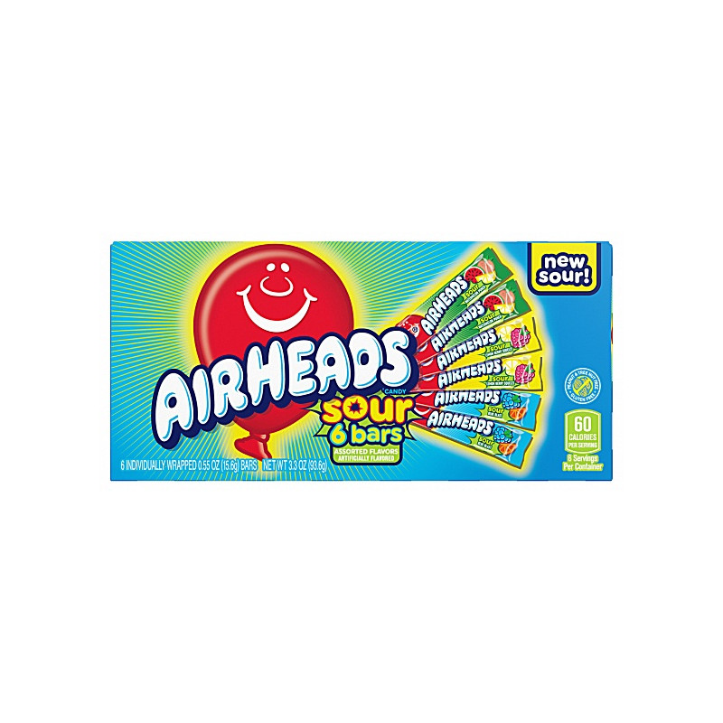 Konfektes Airheads Sour 6 gab. 93.6g