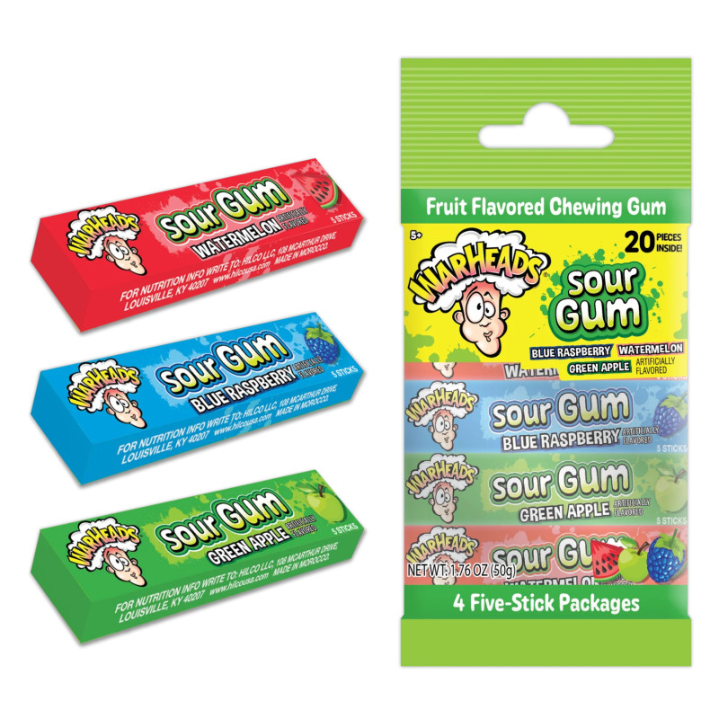 Košļ. gumija Warheads ar augļu garšu 50g