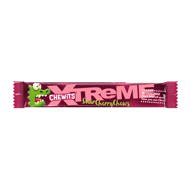 Konfekte Chewits Xtreme Chews ar skābo ķiršu g. 34g