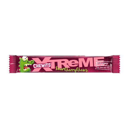 Konfekte Chewits Xtreme Chews ar skābo ķiršu g. 34g