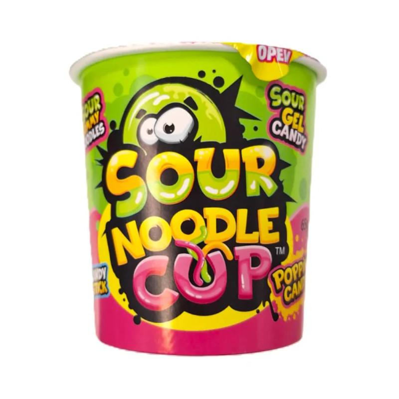 Želejkonfekte Johny Bee Sour Noodle Cup 65g