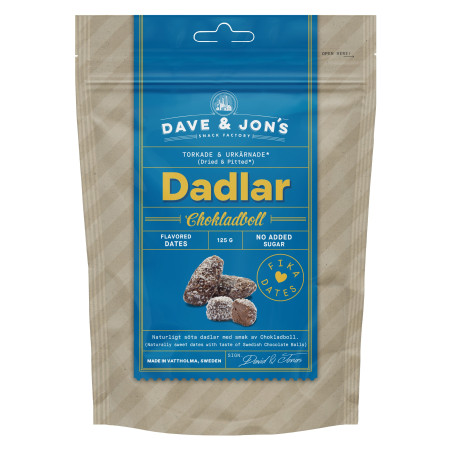 Saldā uzkoda Dave & Jon's ar Chokladboll 125g