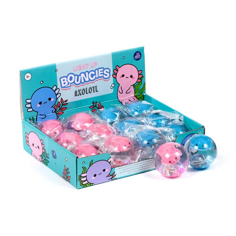 Rotaļļieta Axolotl LED Flashing Bouncy Ball