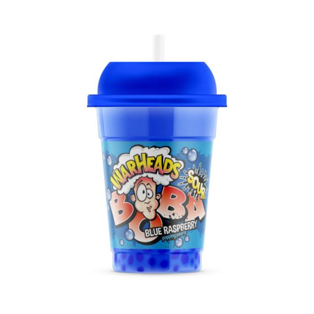 Dzēriens Burbuļtēja Warheads BOBA Sour Blue Raspberry 400ml