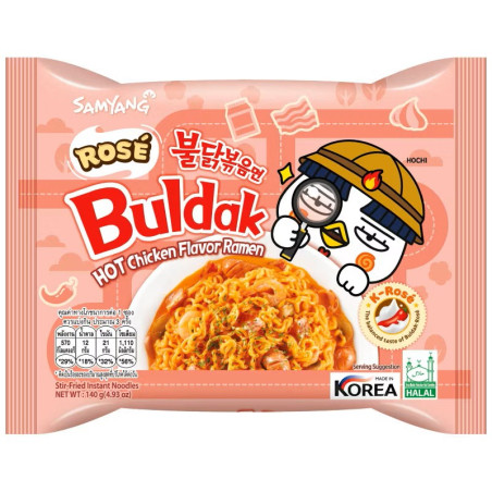 Ātri pagatavojamas nūdeles Samyang Buldak Rose 140g