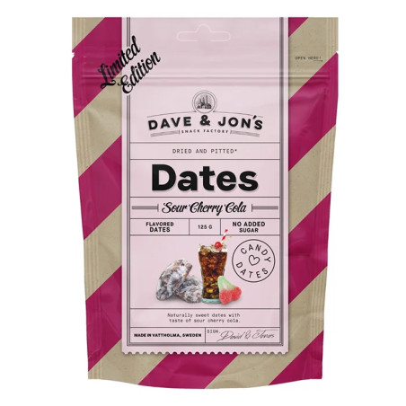 Saldā uzkoda Dave & Jon's ar Sour Cherry Cola 125g