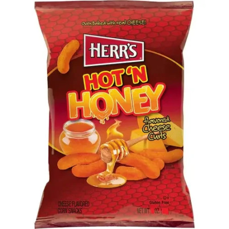 Kukurūzas nūjjiņas Herrs Hot 'N Honey 113g